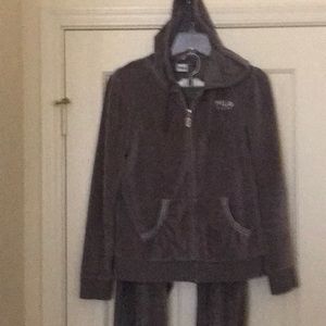 Velour jacket and pants